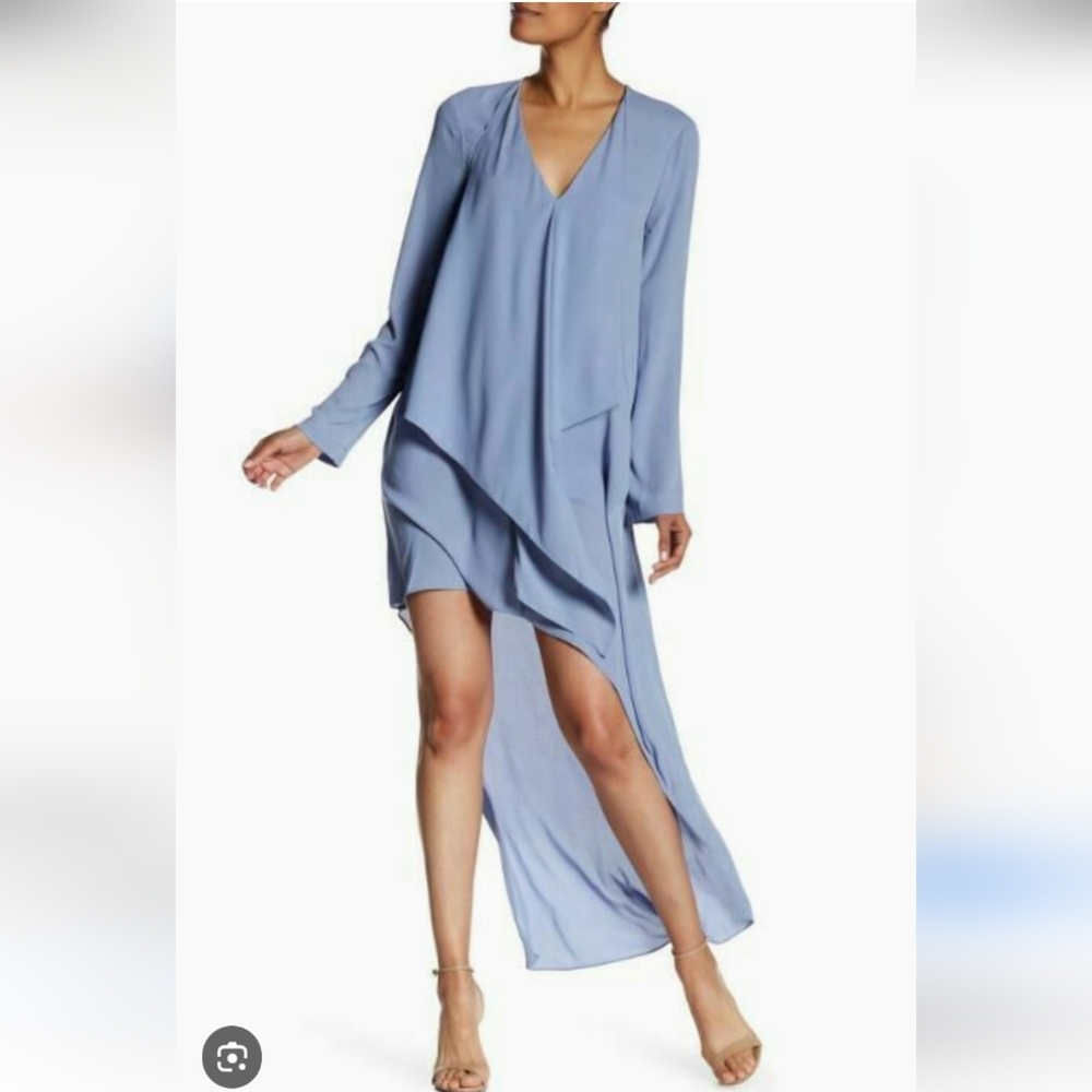 BCBG Max Azria Kyndal Hi-Low Dress Blue XS - Picture 2 of 7